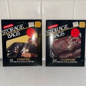 Millhiser Inc Richmond Virginia VTG  Zippered Plastic Bags Home Travel Use